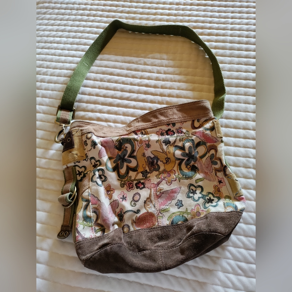 Lucky Brand Canvas/suede bag